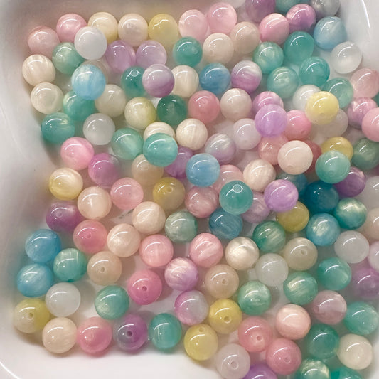 D40.10mm macaron resin bead mix